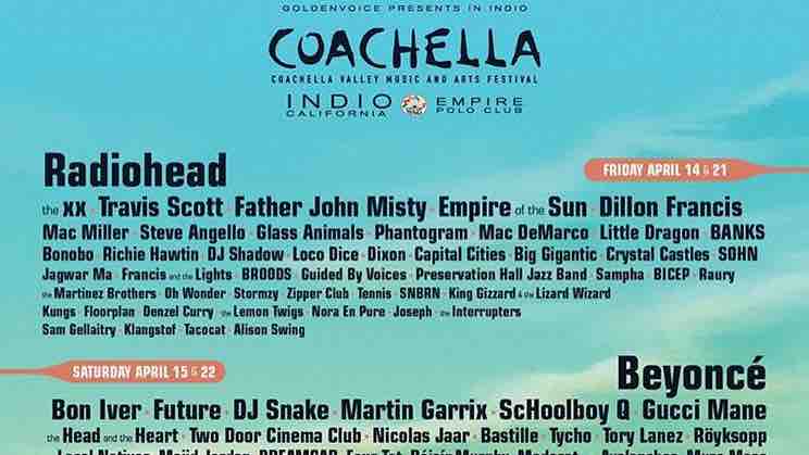 Coachella 2017に22組のHip-Hopアーティストが出演決定